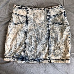 Distressed Jean Skirt